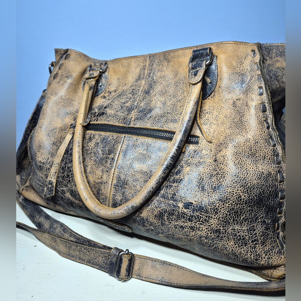 Bed Stu Rockaway Tote Bag - Black / Tan Lux